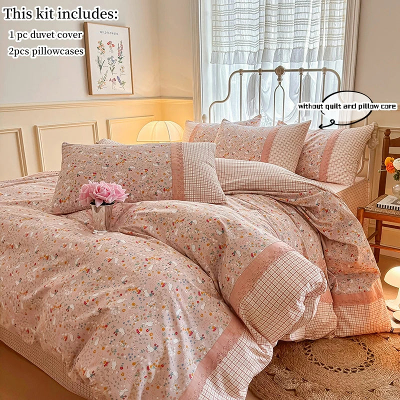 3pcs Floral Duvet Bed Set