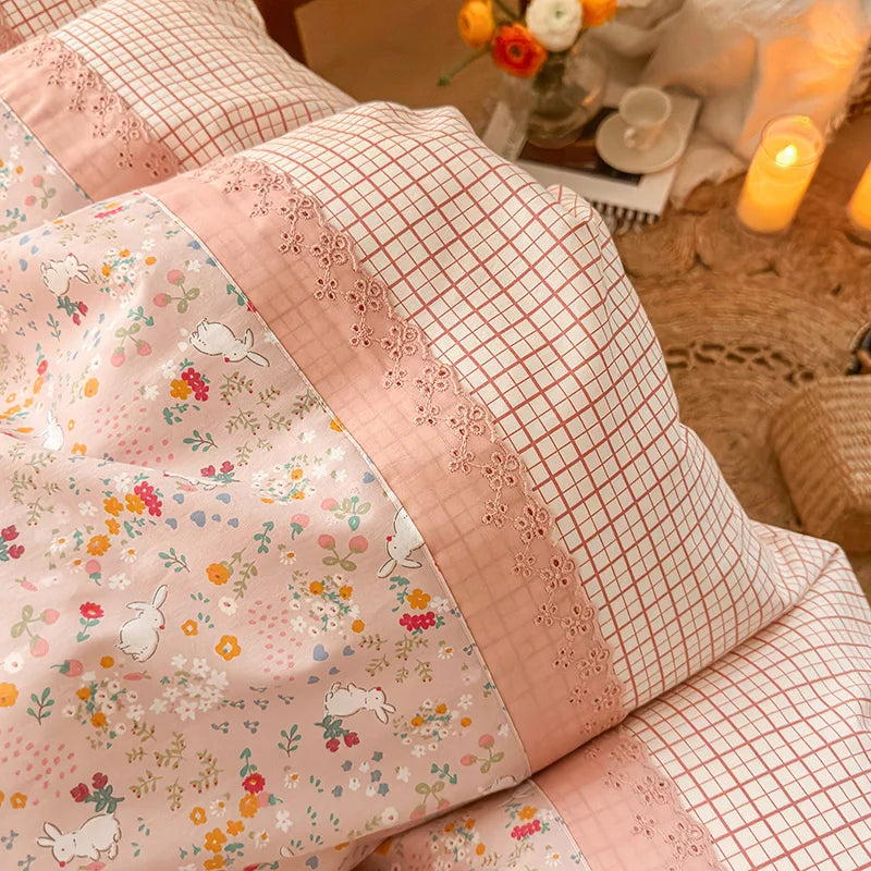 3pcs Floral Duvet Bed Set