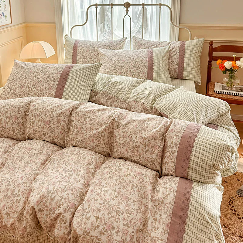 3pcs Floral Duvet Bed Set