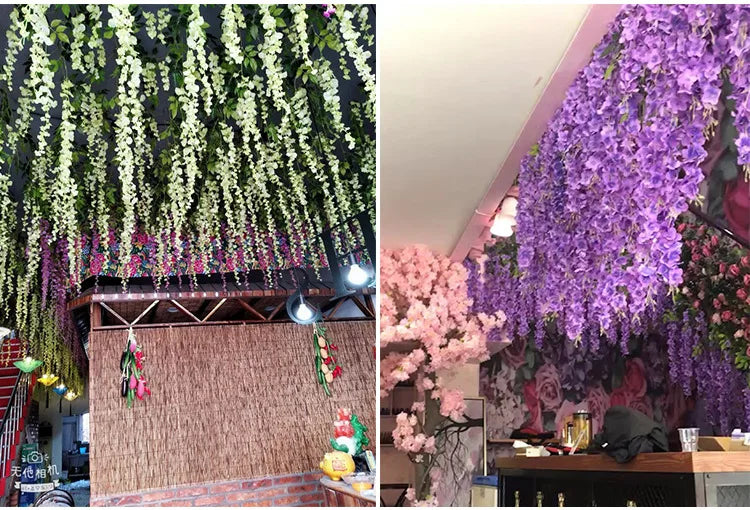 12pcs Artificial Wisteria Flowers
