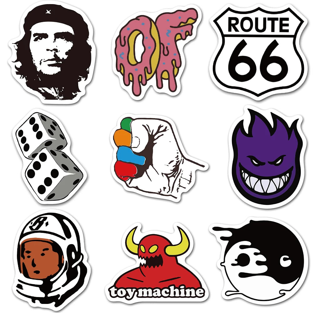 10/30/50/100Pcs Brand Logo Stickers