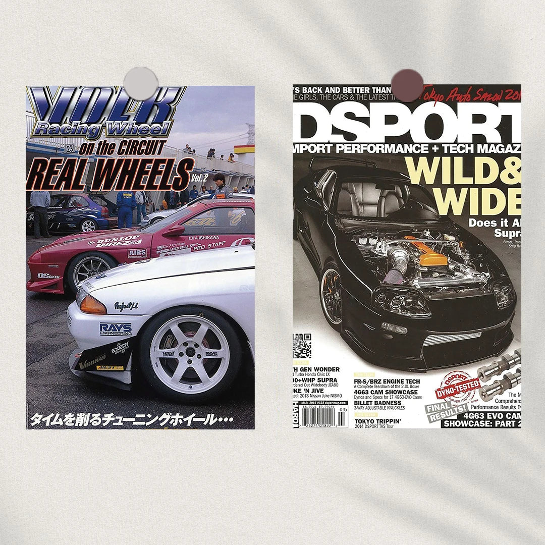 10PCS Japanese Race Car Posters