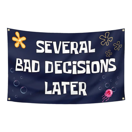 Spongebob "Several bad decisions later" Wall Hanging
