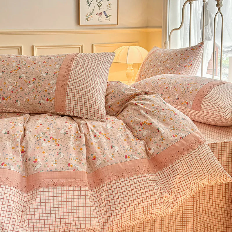 3pcs Floral Duvet Bed Set