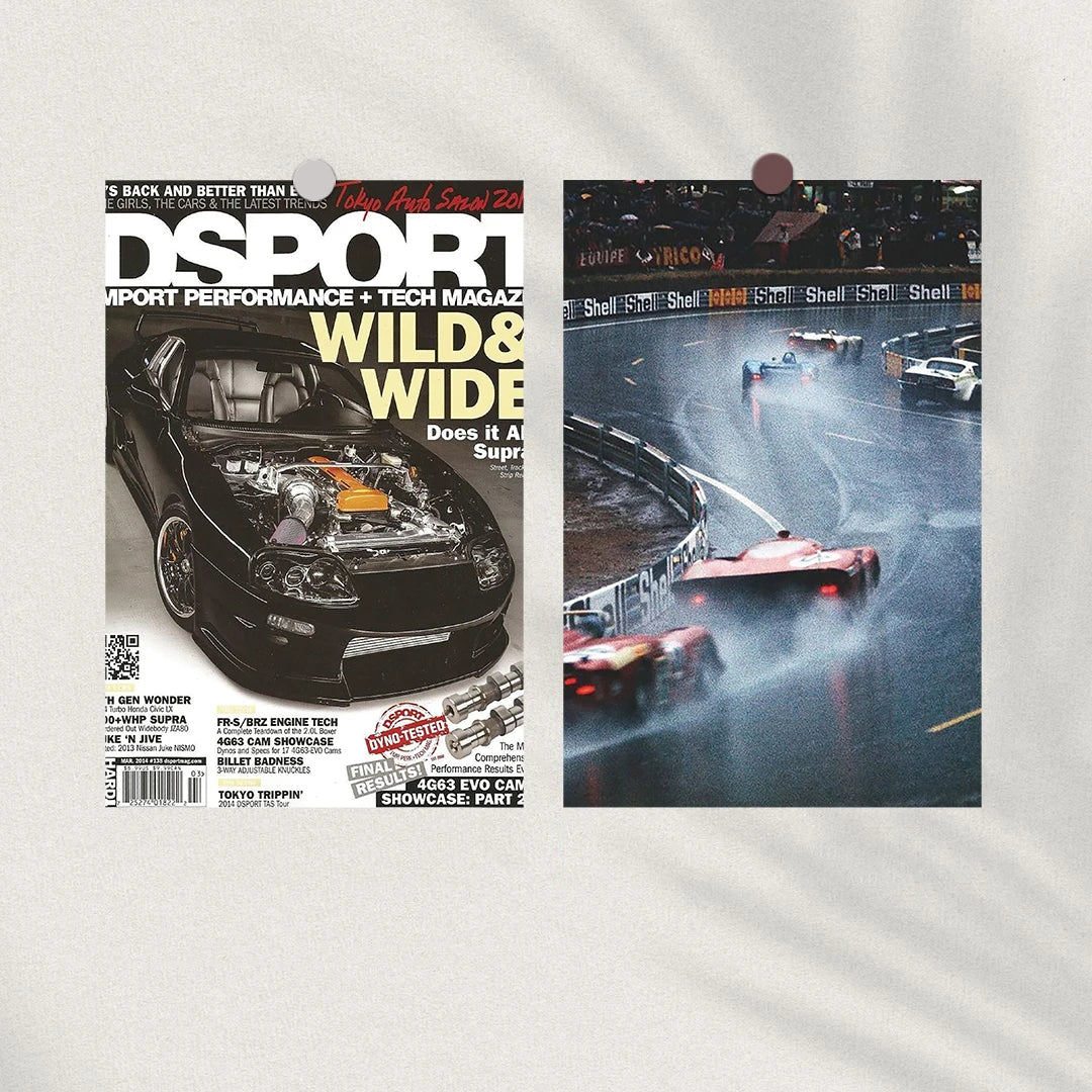 10PCS Japanese Race Car Posters
