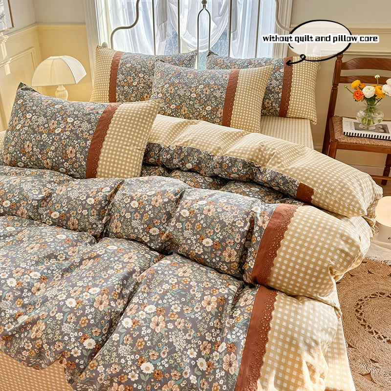 3pcs Floral Duvet Bed Set