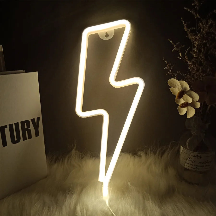 Lightning Bolt LED Neon Sign