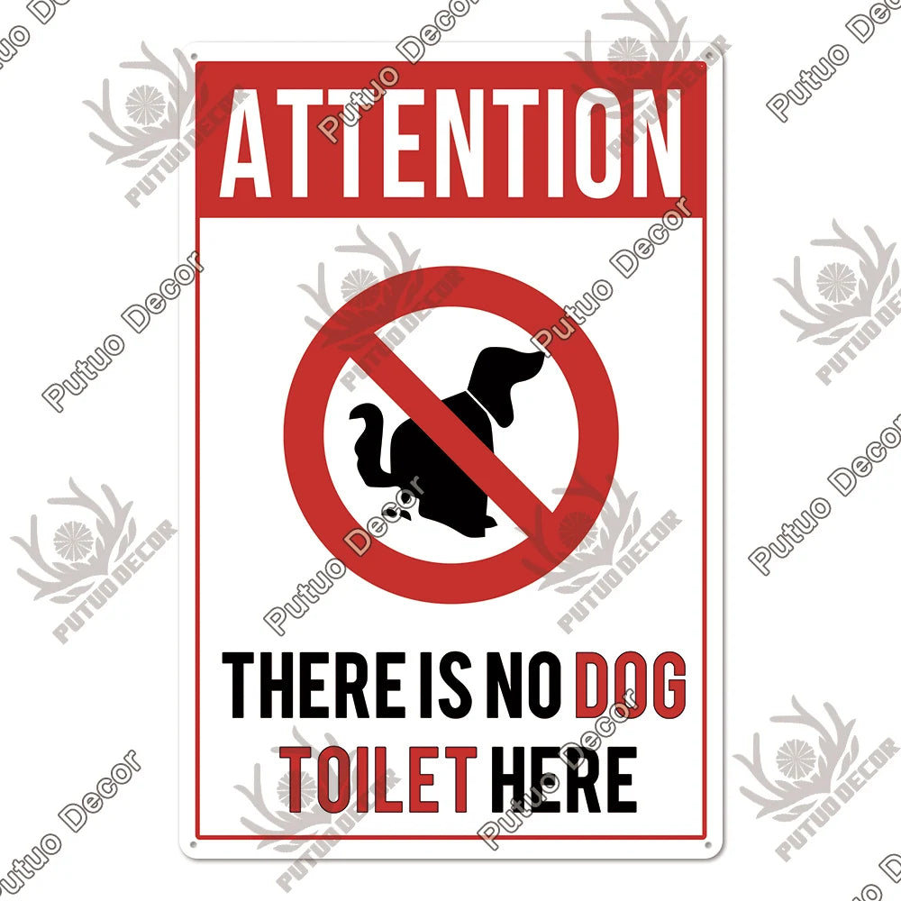 Warning/Danger Vintage Metal Signs