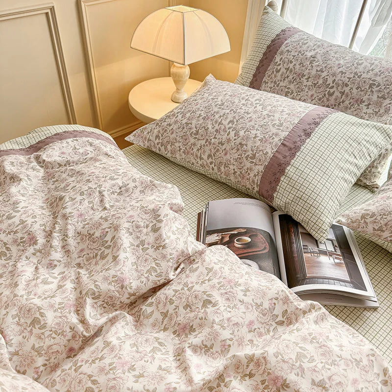 3pcs Floral Duvet Bed Set